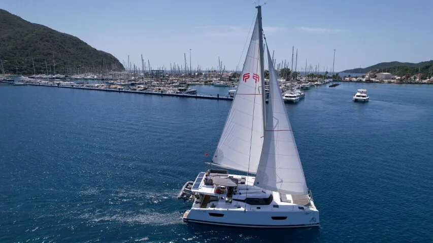 Fountaine Pajot Elba 45 ready for unforgettable turkey sailing holidays along the coast.